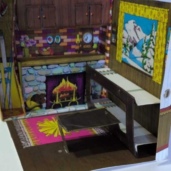 1966 Barbie And 1968 Ken In A Rare 1972 Mountain Ski Cabin Travel Case - Picture 3 of 12